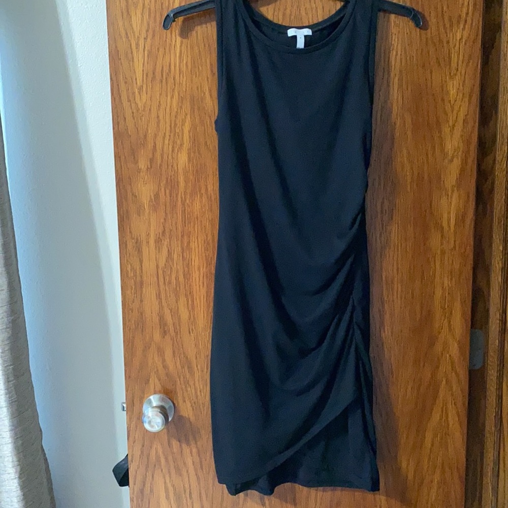 Leith Ruched Tank Dress in Black